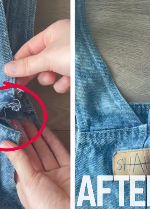 Shoulder Strap Repair on Overalls