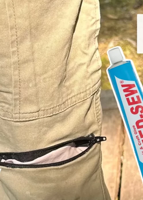 Create a Pocket and Install a Zipper (without sewing)