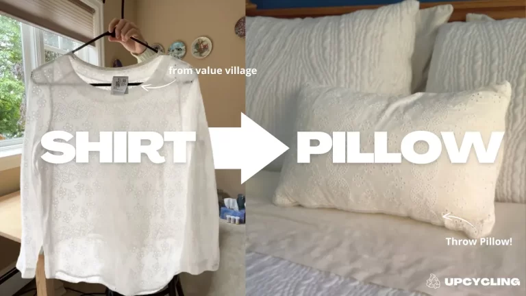 Make a Pillow Cover from an Old Shirt (upcycle with speed-sew)