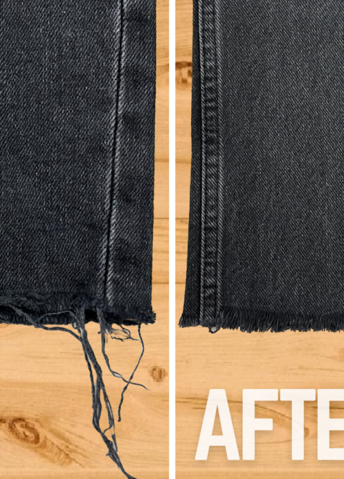 Stop Your Jeans from Fraying After Cutting (No Sew Method!)