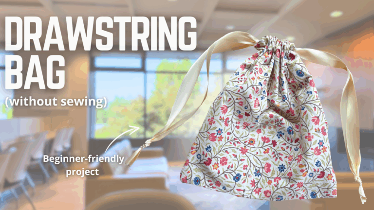 How to make a drawstring bag without sewing