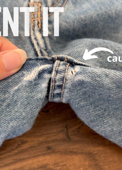 How to reinforce fabric that hasn’t torn yet (No-Sew/Needle Method)